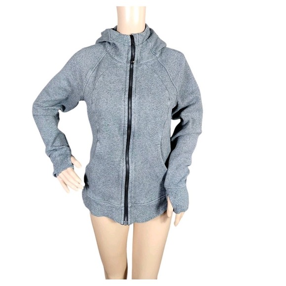 Lululemon Scuba Hoodie Womens Gray 6 Athletic Athleisure Activewear Fleece W4AWN - Picture 1 of 13